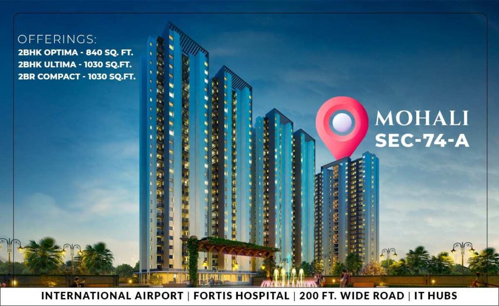 flats near airport road mohali - lok awas mohali